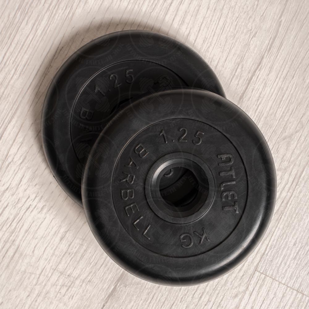 Блины для штанги и гантелей 1,25 кг D 26 мм Barbell Atlet — изображение 2