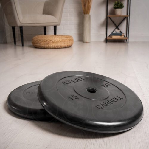 Блины для штанги и гантелей 15 кг D 26 мм Barbell Atlet