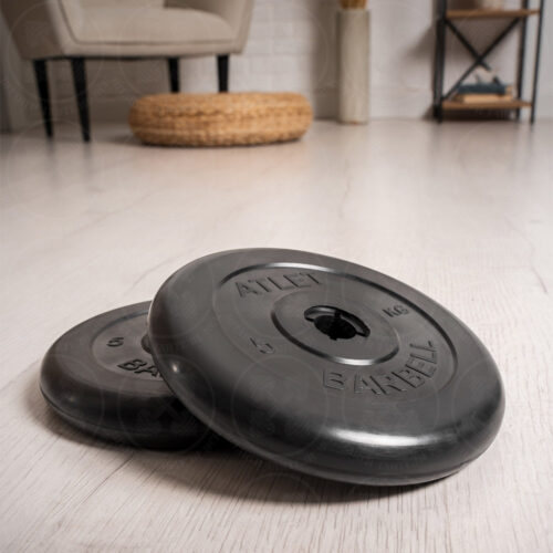Блины для штанги и гантелей 5 кг D 26 мм Barbell Atlet