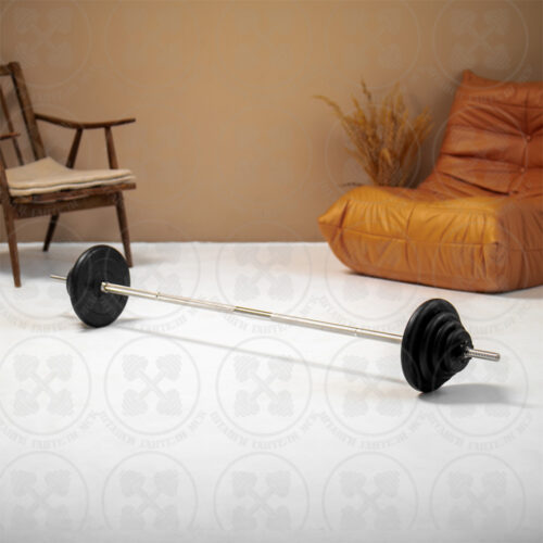 Штанга с блинами 45 кг D 26 мм L180 см Barbell