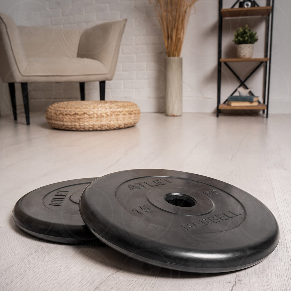 Блины для штанги и гантелей 15 кг D 51 мм Barbell Atlet