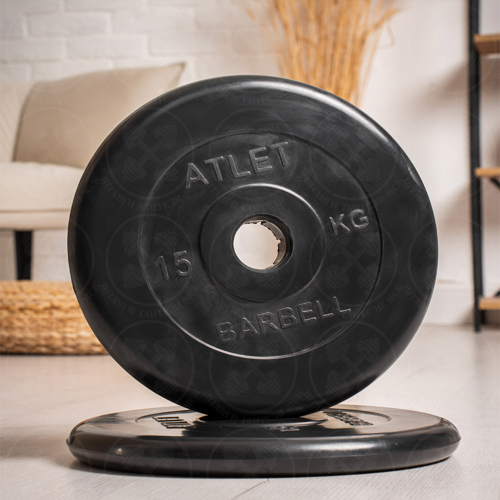 Блины для штанги и гантелей 15 кг D 51 мм Barbell Atlet — изображение 3